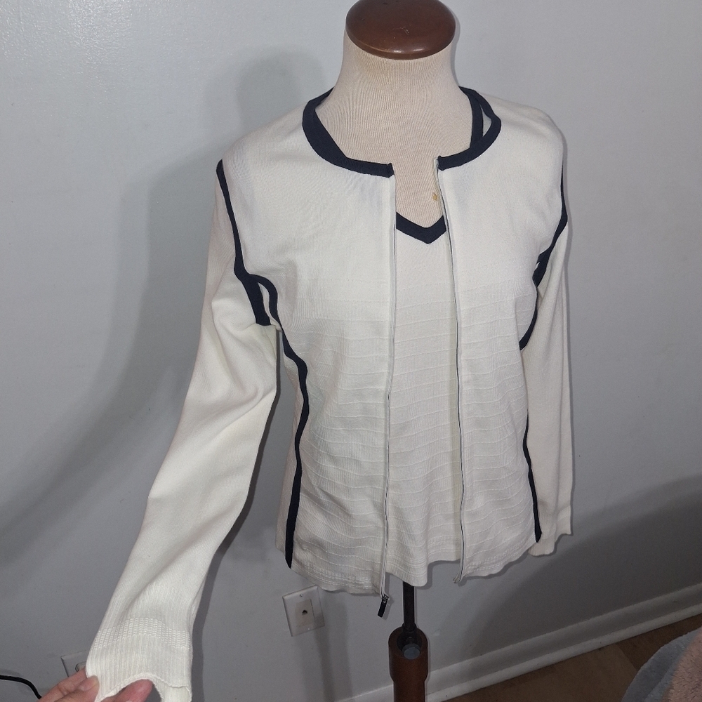 Liz golf/ Long Sleeve Cardigan W Tank Top Set- W Sz Medium